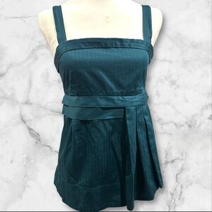 Marc‎ by Marc Jacobs Pleated Cotton Bustier Top | Green Teal Size 4